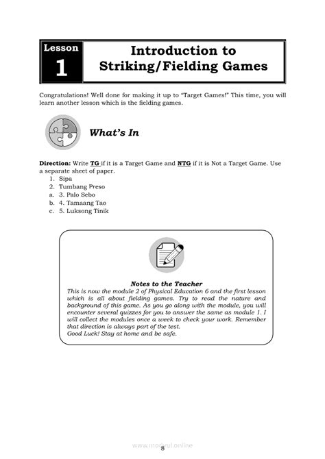 striking and fielding games|Module 2: Striking/Fielding Games .